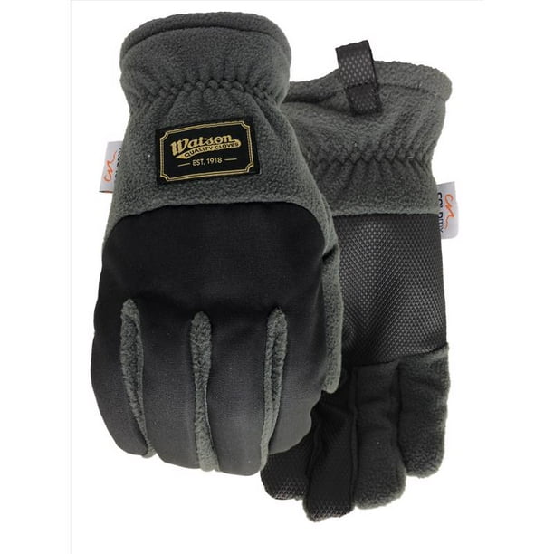 Guantes para clima frío Watson Gloves Fleece Navidad XL gris/negro