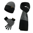 thumbnail image 2 of Lilgiuy Three Pieces Of Warm Autumn And Winter Suit Mixed Color Knitted Woolen Thick Hats, Scarves And Gloves, 2 of 6