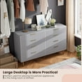 thumbnail image 5 of M optimized Fluted 8 Drawer Double Dresser, Modern Chest with Generous Deep Drawers and Wide Top, Wooden Storage Organizer for Living Room, Hallway, 5 of 8