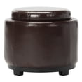 thumbnail image 5 of SAFAVIEH Round Storage Tray Ottoman Cordovan, 5 of 7