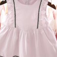 thumbnail image 2 of LEEy-world Vêtements pour Fillettes Robe d'Été pour Filles une Épaule Manches à Volants Midi Robe Décontractée, Rose, 2 of 4