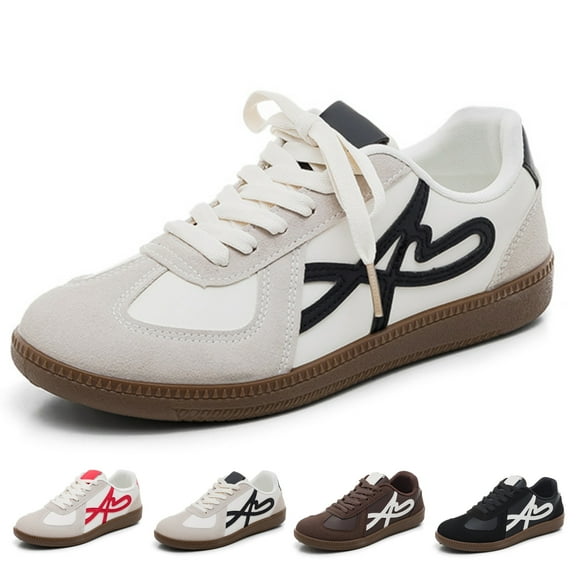 CHICVOMEY Women's Platform Tennis Sneakers Comfort Flat Lace-Up Walking Shoes for Casual Work Travel & Sports Fashion Sneakers