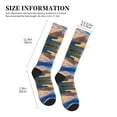 thumbnail image 2 of Lsque Cherry Blossoms Pattern Sport Compression Socks for Men & Women 15-20 mmHg Knee High Nurse Pregnant Running Medical and Travel Athletic, 2 of 6