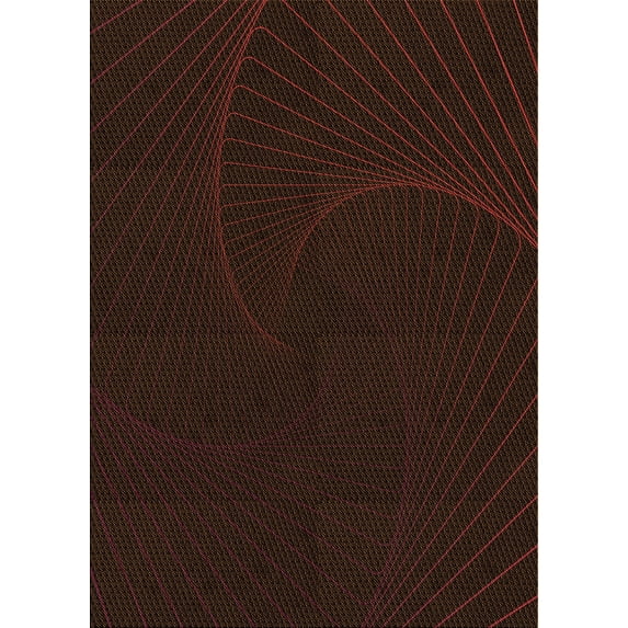 Ahgly Company Machine Washable Indoor Rectangle Transitional Red Brown Area Rugs, 2' x 5'