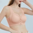thumbnail image 4 of iHPH7 Bra Front Closure for Women Senior Comfort Bras Snap Front Bra No Underwire Floral Print Wireless Bras Front Open Bras for Women Front Clasp Bralette Soft Pink 4XL, 4 of 5
