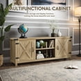 thumbnail image 5 of Vineego 58"Modern Farmhouse Barn Two-Door Tv Stand for TVs up to 65",Yellow, 5 of 8
