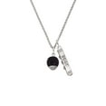 thumbnail image 2 of Delight Jewelry 12mm Black Roller Glass Spinner Silvertone Best Friends Forever Bar Charm Necklace, 23", 2 of 4