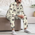 thumbnail image 7 of Sikiie Chickens And Flowers Mens Pajama Set, Soft Warm Long Sleeve Sleepwear, Cozy Button-Down Pjs for Men-XX-Large, 7 of 7