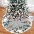 thumbnail image 1 of ¡Ganga del Día!, Falda de árbol de Navidad con cuello de 48 pulgadas, árboles de Navidad, copos de nieve, decoración navideña suave, falda de árbol de Navidad con copos de nieve a cuadros, acebo, 1 of 8