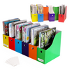 Evelots 12 Pack Magazine File Holder Organizer-4 Inch Wide-Multi Color-With Labels