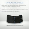 thumbnail image 3 of Core Products Soft Foam Cervical Collar Neck Support Brace, Helps Stabilize Vertebrae & Relieve Spinal Pressure for Men & Women - Black, Medium Fits (2.2 - 2.7 inch) Height, 3 of 7