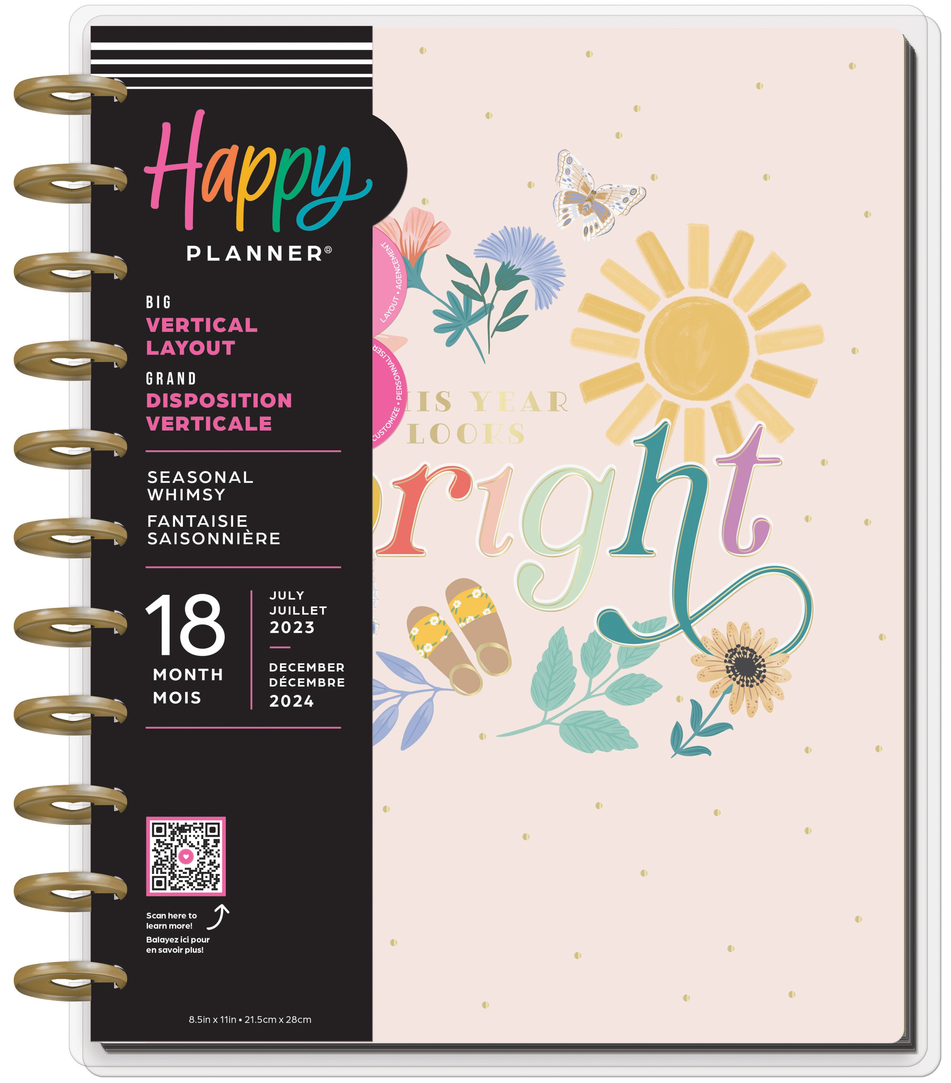 Happy Planner Big 18Month PlannerSeasonal Whimsy; July '23 Dec. '24
