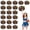 Blue+Gold, variant on Pom Poms Cheer 18 Pcs with Handle, Cheerleading Handheld Squad Pompoms for Sports Team Spirit Games Dance Party Adults