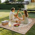 thumbnail image 4 of Burnt Orange Boho Outdoor Rug 3x5 Ft - Reversible Patio Rug Outdoor Camping Rugs, Vintage Ethnic Geometric Southwestern Indoor Outdoor Area Rugs, Non-Slip Outdoor Carpet Runner for Deck/Porch, 4 of 8
