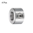 thumbnail image 3 of 4 Pcs Set Screw Shaft Collar 1/4"Bore, 304 Stainless Steel Shaft Collars, 1/2"OD, 1/4"Thickness, 3 of 5