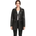 thumbnail image 4 of Women's "Caroline" New Zealand Lambskin Leather Walking Coat - Small, 4 of 6