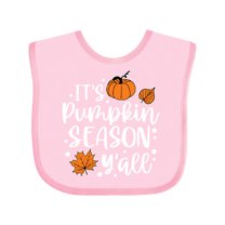 Inktastic Thanksgiving It's Pumpkin Season Y'all with Fall Leaves Boys or Girls Baby Bib