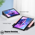 thumbnail image 2 of SaniMore Case for Lenovo Tab M10 10.1 inch 3rd Generation TB-328F, 360° Rotating Swivel Stand Anti-slip Strip Auto Sleep/Wake PU Leather Luxury Pattern Full-body Protective Shockproof Shell, Pink, 2 of 7
