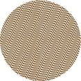 thumbnail image 1 of Ahgly Company Indoor Round Patterned Red Dirt Brown Area Rugs, 7' Round, 1 of 6