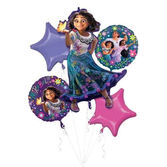 Amscan Disney Encanto Balloon Bouquet Foil Multicolor 5-Piece Set