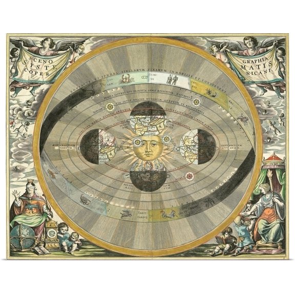 Great BIG Canvas | Rolled Vision Studio Poster Print entitled Celestial Hemispheres I