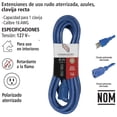 thumbnail image 4 of Extensión de Uso Rudo Aterrizada, Azul, Clavija Recta, 4m, IUSA, 4 of 5