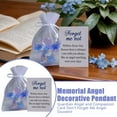 thumbnail image 2 of 3pcs Forget Me Not Angel Gift, Flat Crystal Sympathy Angel Ornament with Flower Embellishments, Memorial Decorative Keepsake for Loss of Loved One, Acrylic, 2 of 5