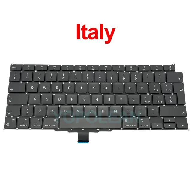 New Laptop A2337 Keyboard For Macbook Air 13" M1 A2337 Keyboard Replacement US UK FR SP IT DE RU AE Layout 2020 Year Italy