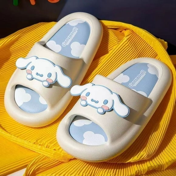 Sanrio Hello Kitty Soft Slippers Kuromi Men and Women Summer Indoor Home Bathroom Non-slip Couples Wear Slippers Outside