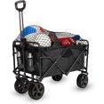thumbnail image 1 of MacSports TG Chariot Pliant d'Extérieur Robuste Pliable Équipement de Camping Panier d'Épicerie Chariot Utilitaire Portable Léger Chariot à Roulettes Réglable Chariot de Sport Tout-Terrain Chariot de Plage avec Filet de Chargement, 1 of 3