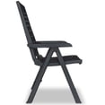 thumbnail image 5 of vidaXL Reclining Patio Chairs Outdoor Stack Dining Chair with Armrest Plastic, 5 of 7