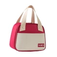thumbnail image 1 of Bolsa térmica para alimentos fríos y calientes, bolsa térmica, bolsa de mano térmica, borgoña, 1 of 9