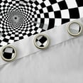 thumbnail image 4 of Homewish White Black Checkered Black Out Curtains,Classic Minimalist Plaid Curtains Pack of 2 (42x63 Each),Geometric Buffalo Print Bedroom Curtains For Girls Teens,Breathable Home Decor, 4 of 6