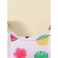 thumbnail image 5 of Bslissey Baby Girls 2Pcs Swimsuits Fruit Print Fly Sleeve Crew Neck Swim Tops + Ruffles Shorts Bikini Sets Infant Toddler Cute Summer Bathing Suits Beach Wear 3M-3T, 5 of 9