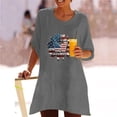 thumbnail image 2 of Blusa con botones y estampado de manga media con estampado de cuello redondo informal a la moda para mujer Pompotops hfajkhk132350, 2 of 6