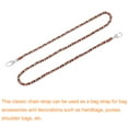 thumbnail image 3 of Uxcell Purse Chain Strap with Buckles for Shoulder and Cross Body Brown Strap With Silver Chain 39", 3 of 7