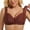 Wine, variant on YUTK Women Wireless Bras - Women's Plus Size Front Buckle without Steel Ring Gathering Sexy Bra with Seamless Back and Thin Sports Bra for Women Wine 46