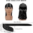 thumbnail image 2 of Silk Durag Peso ligero Cómodo Transpirable Moda Du Rags Durag Wave Cap para hombres y mujeres, 2 of 5