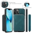 thumbnail image 6 of for iPhone 14 Plus Wallet Case, Minimalist Luxury PU Leather Magnetic Detachable Credit Card Holder, 2 in 1 Zipper ID Cash Slot, Magnetic Closure Kickstand Folio Flip Slim Cover,Blue, 6 of 8