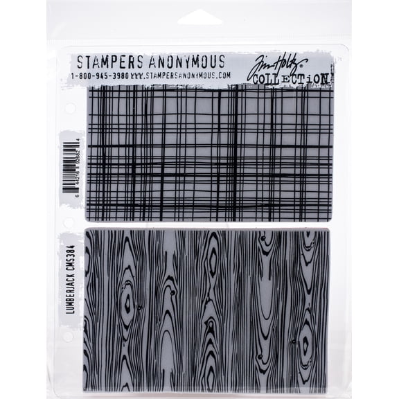 Tim Holtz Cling Stamps 7"X8.5"-Lumberjack