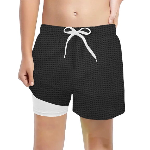 Kiijoy Boys Casual Athletic Shorts Breathable Compression Liner Board Shorts, Sizes 2-14