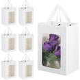 thumbnail image 3 of Raindrops Birthday 20Pcs White Paper Present Bags with Clear Window and Convenient Handles for Party Favors 10In, 3 of 8