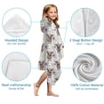 thumbnail image 7 of White Highland Cow Flower Pattern Hooded Bath Towel，50"x30" for Ages 3 To 12 Kids, Quick Dry Lightweight Soft Microfiber Hood Beach Towel Cover Up for Kids, 7 of 7