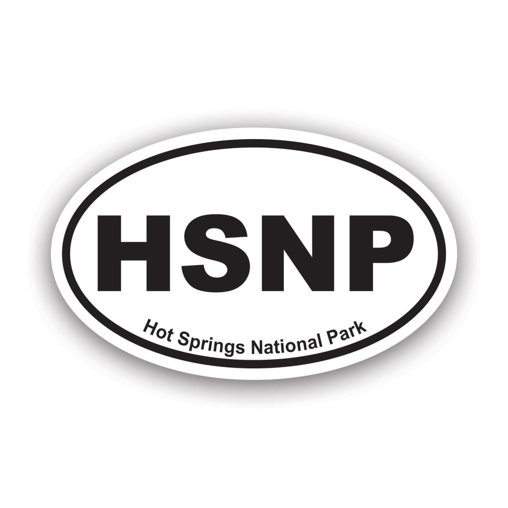 Hot Springs National Park Oval Sticker Decal Self Adhesive Vinyl