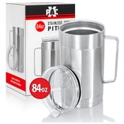 Maxam KTXPITCH 84 oz Double Vacuum Wall Tumbler with Lid, Satin