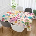 thumbnail image 4 of Coolnut Easter Rectangle Table Cloth Happy Easter Bunnies Tablecloth Waterproof Anti-Shrink Resistant Decorative Fabric Table Cover for Outdoor Picnic/Kitchen Dining 60x90In, 4 of 7