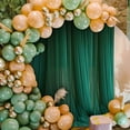 thumbnail image 5 of Tulle Backdrop Curtains for Wedding Decor - Sheer Voile Fabric Drapes for Photo Background, Baby Shower, Birthday Party, and Bridal Ceremony Decorations (Green,29.5"x98.4"), 5 of 5
