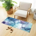 thumbnail image 4 of Blue and Purple Marble Luxury Kitchen Rug Non Slip Bathroom Plush Mat Shaggy Bedroom Carpet 39"x20", 4 of 6