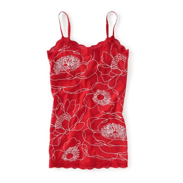 Aeropostale Mujeres Aero 87 Tank Top, Rojo, Pequeño Aeropostale Camiseta sin mangas