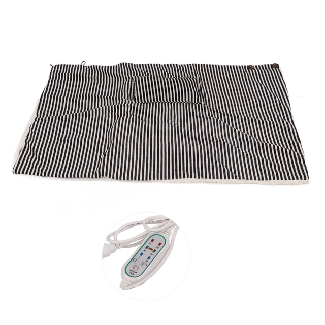 Mantón cálido con calefacción, función de sincronización de temperatura de 3 engranajes, manta calefactora de felpa para oficina, hogar, negro